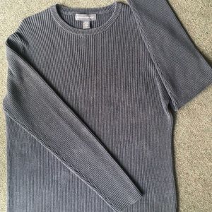 Banana Republic Gray Ribbed Cotton Sweater- XL